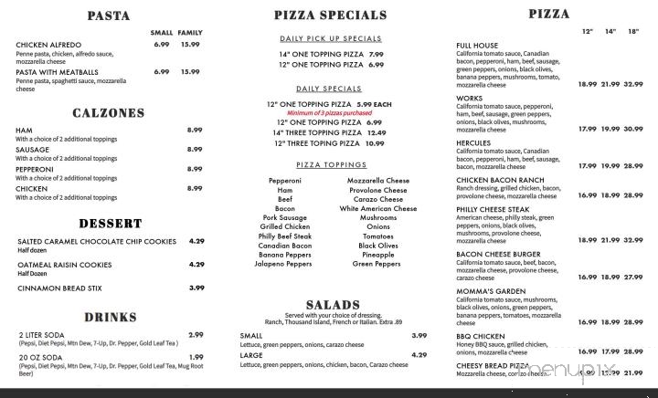Ace Pizza - Whitley City, KY menu_pic