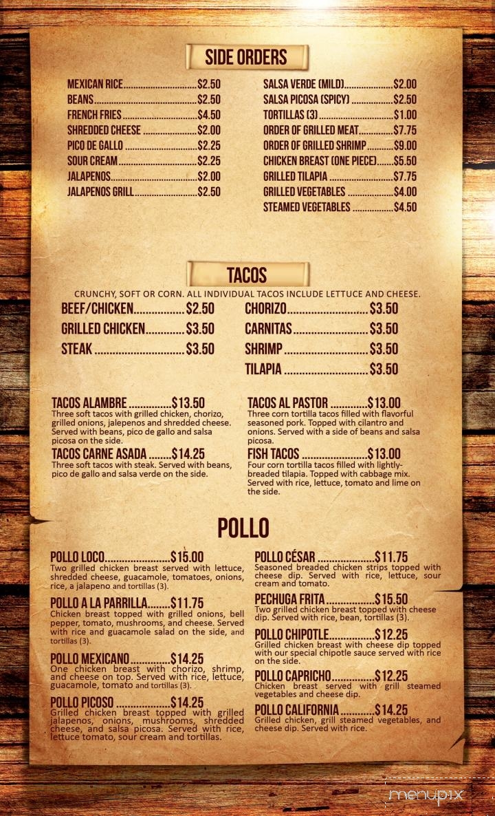 Atzimba Mexican Restaurant - Selmer, TN menu_pic