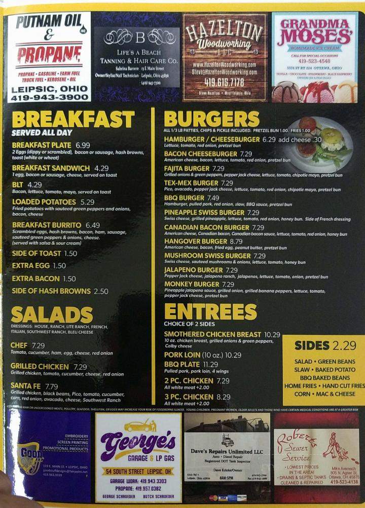 Smokin' B's - Leipsic, OH menu_pic