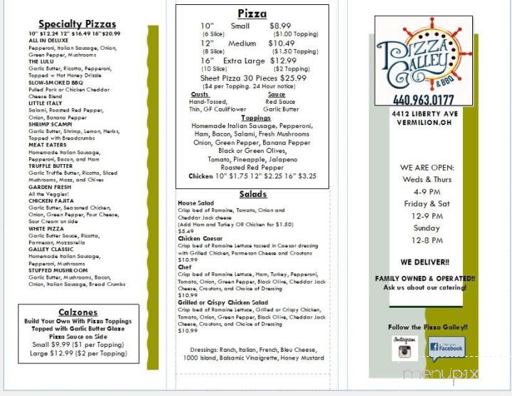 Pizza Galley - Vermilion, OH menu_pic