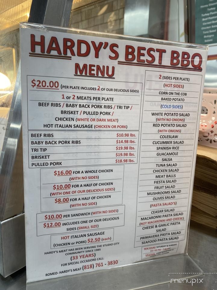 Hardys Best BBQ - Los Angeles, CA menu_pic