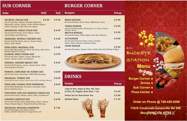 Buckeye Station - Stoutsville, OH menu_pic