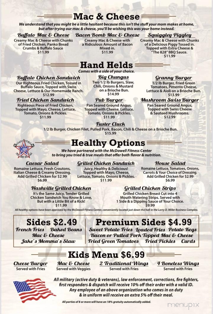 The Marion Wing Factory - Marion, NC menu_pic