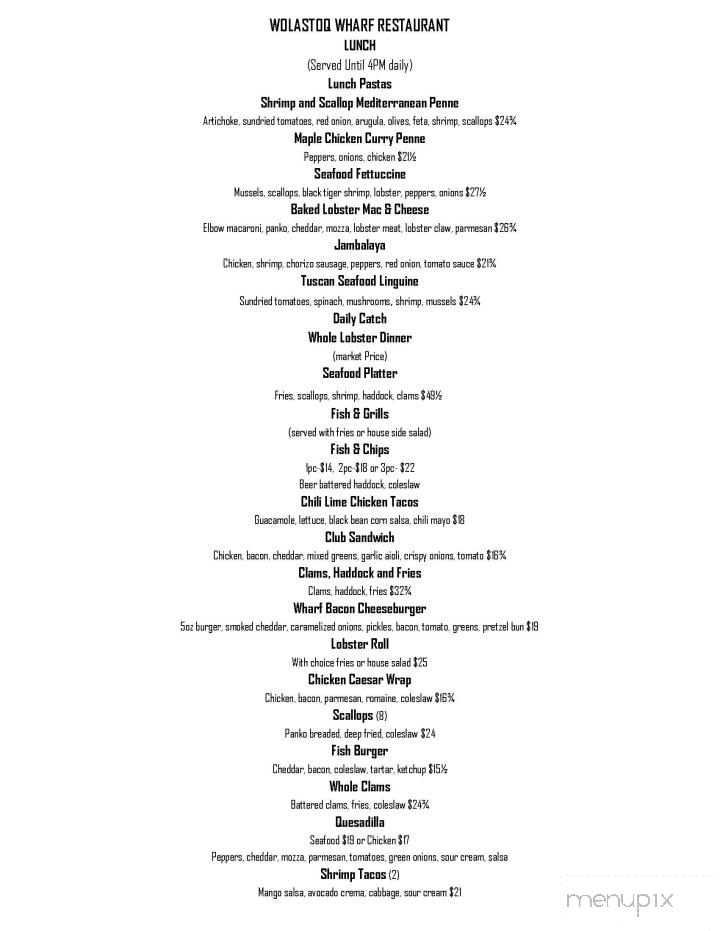 Wolastoq Wharf - Fredericton, NB menu_pic