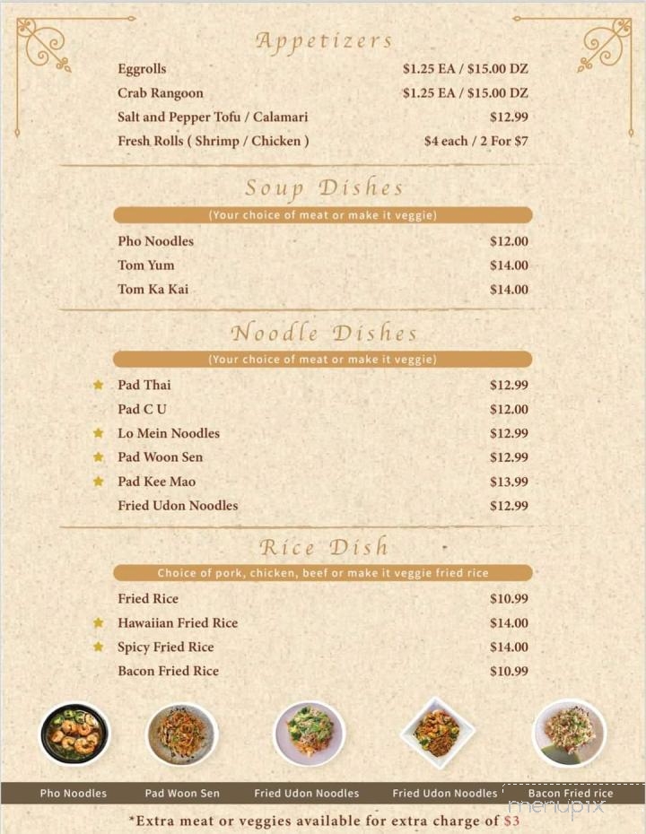 Kinzaap Thai Restuarant - Brownwood, TX menu_pic