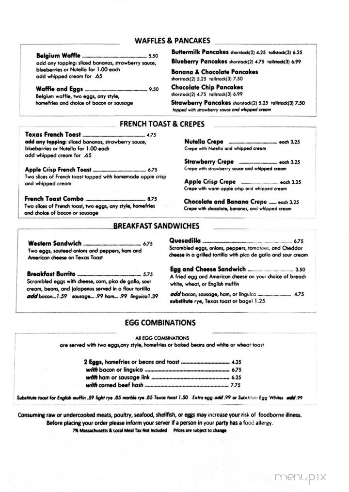Mel's Diner - Raynham, MA menu_pic