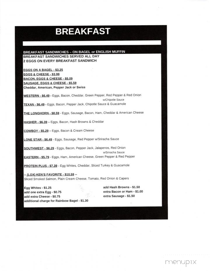 Bagel Cafe 21 - Richardson, TX menu_pic