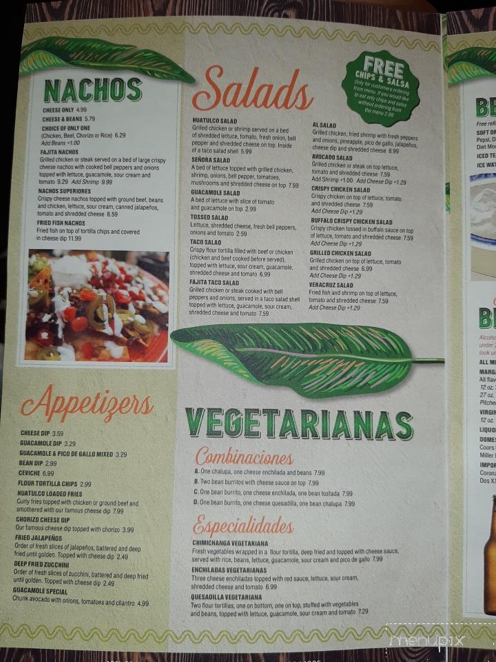Huatulco Mexican Restaurant - Winfield, AL menu_pic
