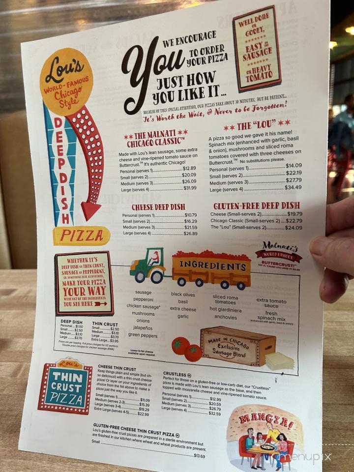 Lou Malnati's Pizzeria - Oakbrook Terrace, IL menu_pic