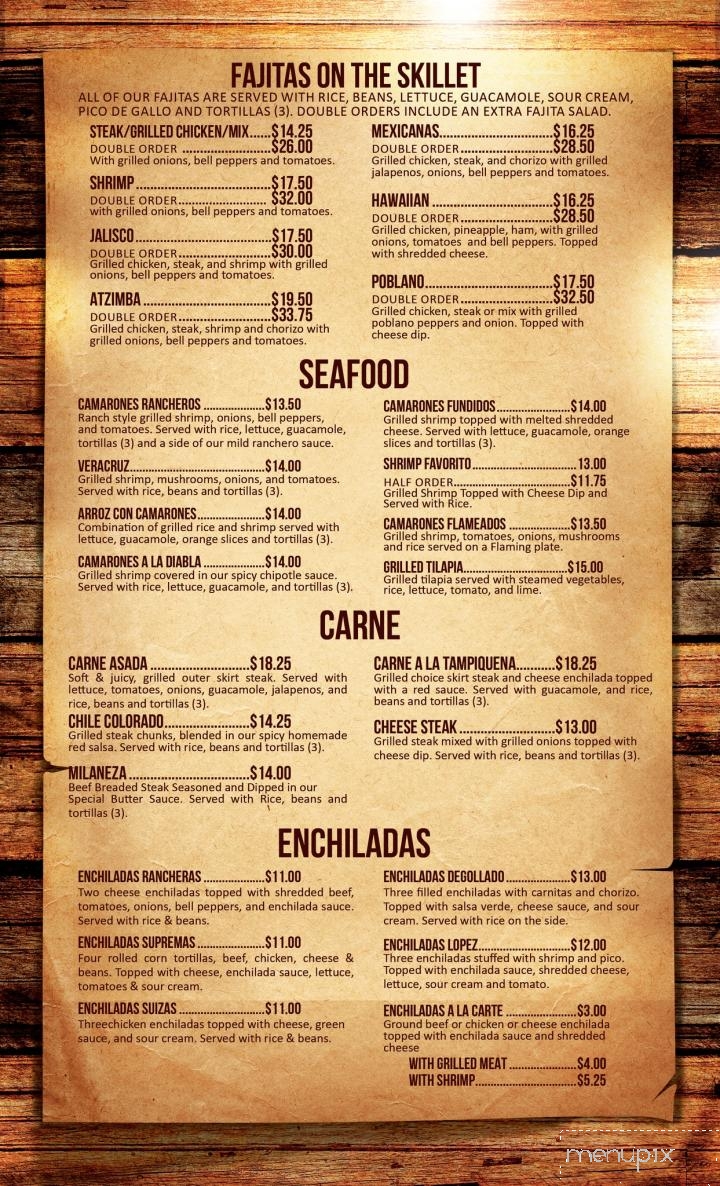 Atzimba Mexican Restaurant - Selmer, TN menu_pic