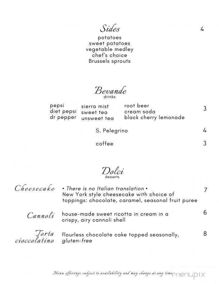 Barino Italian Southern Eatery - Columbia, TN menu_pic