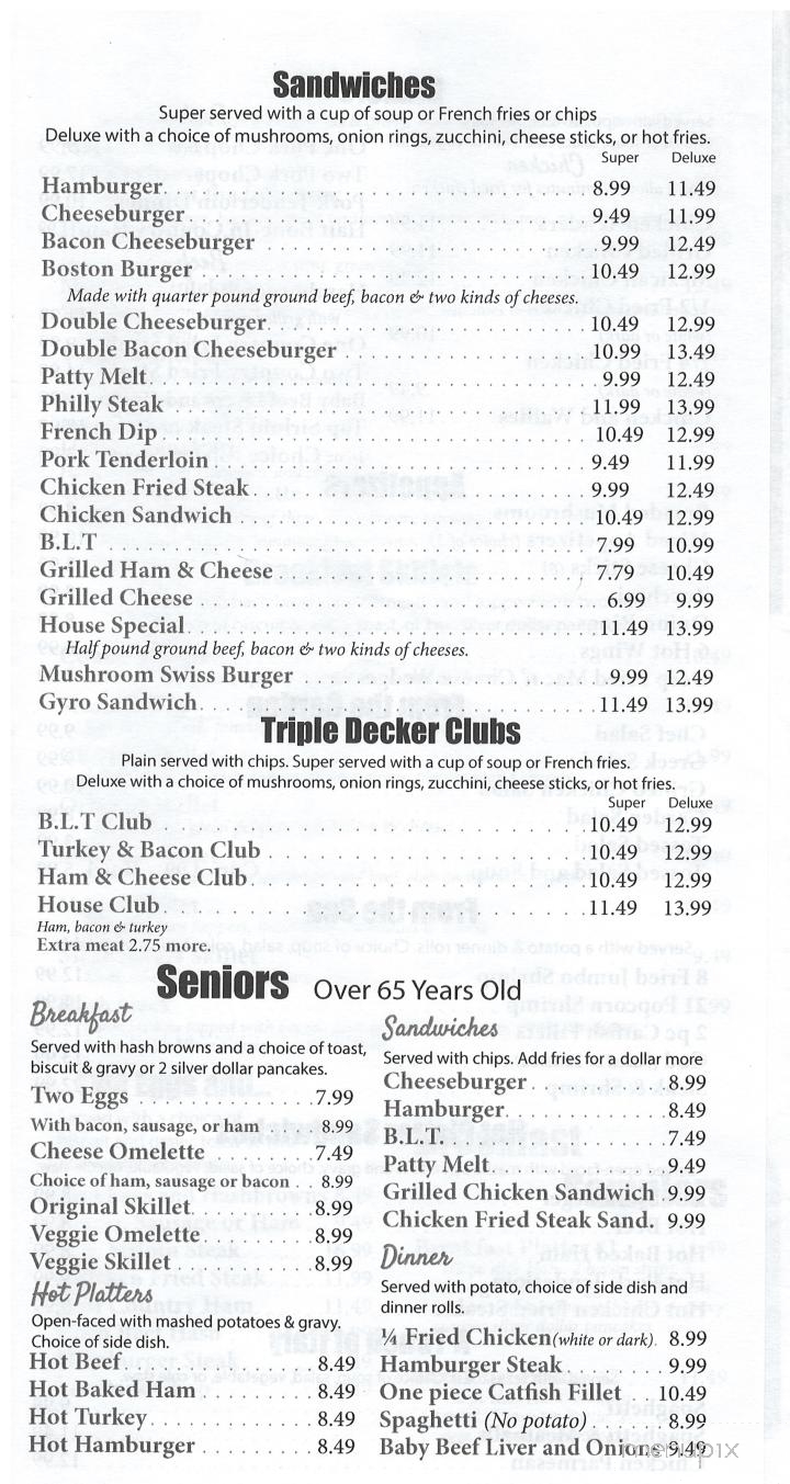 Aurora Family Restaurant - Aurora, MO menu_pic