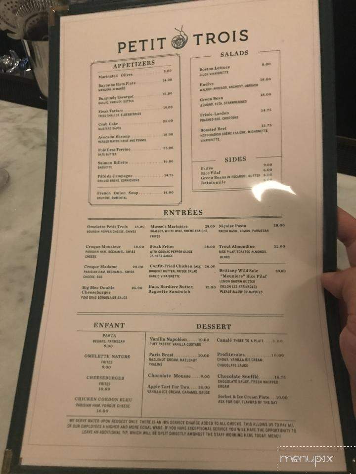 Petit Trois - Sherman Oaks, CA menu_pic