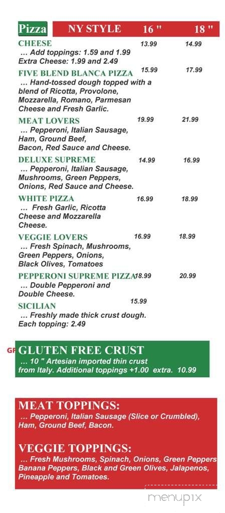 Slice Of Italy - Fayetteville, NC menu_pic