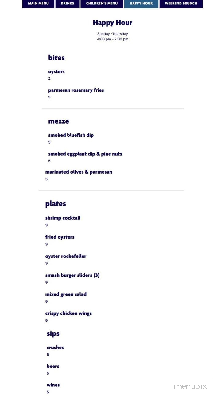 Tides Coastal Kitchen - Virginia Beach, VA menu_pic