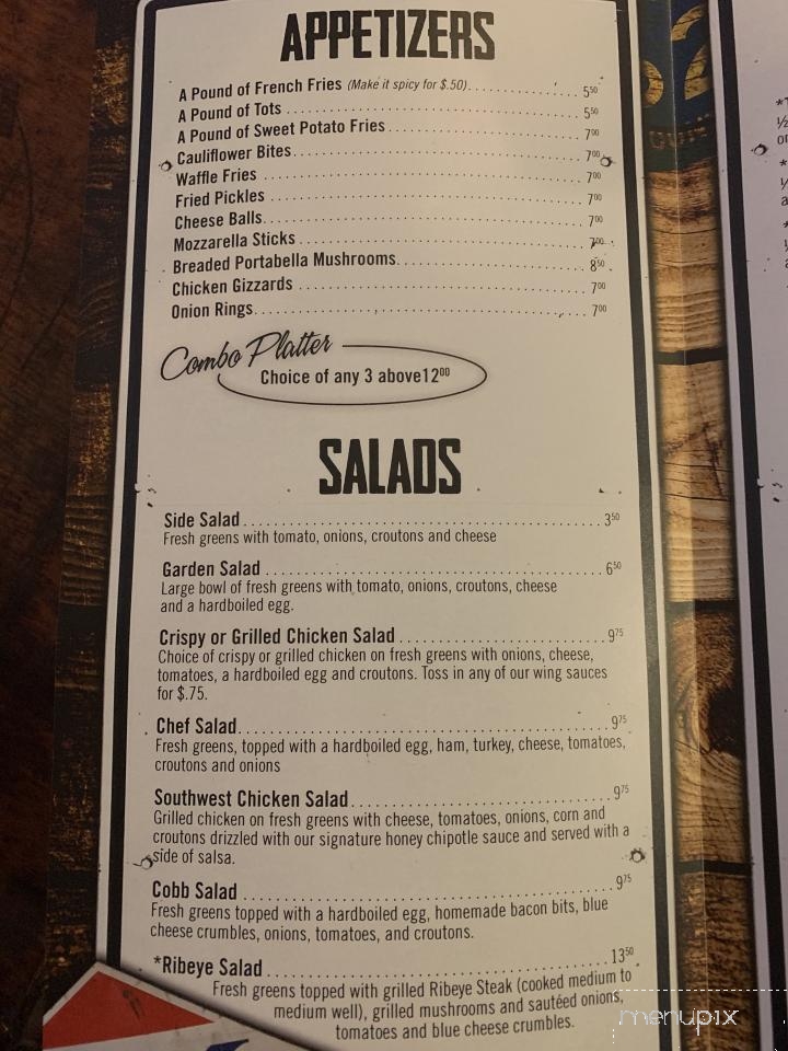 Old 218 Tap - Hills, IA menu_pic