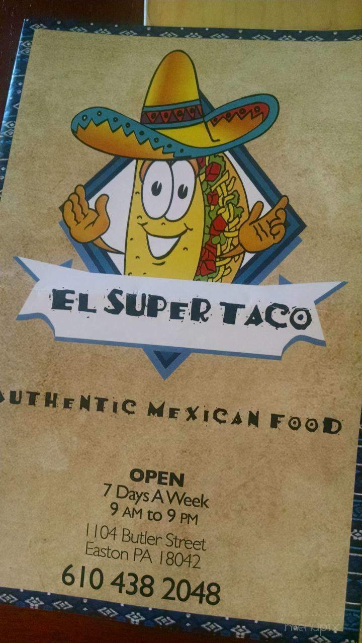 El Super Taco - Easton, PA menu_pic