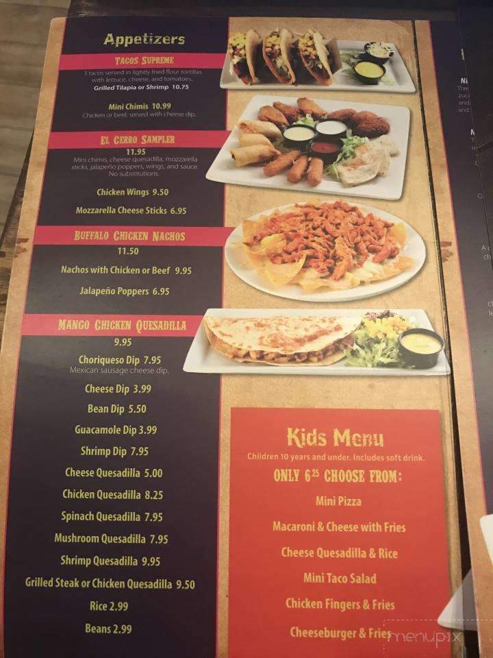 El Cerro Grande Of Georgetown - Georgetown, SC menu_pic