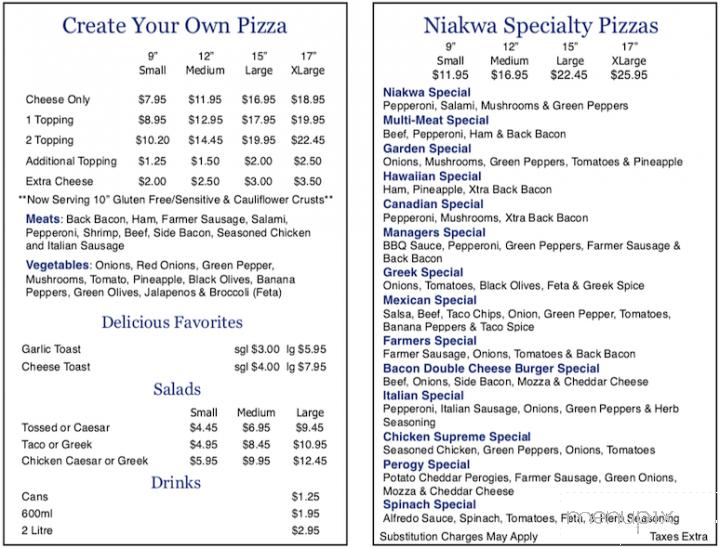 Niakwa Pizza - Winnipeg, MB menu_pic
