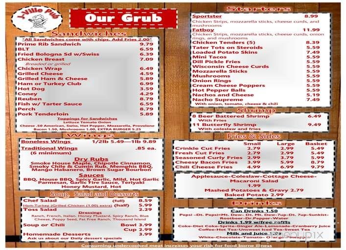 J-Ville Pub & Grill - Jeromesville, OH menu_pic