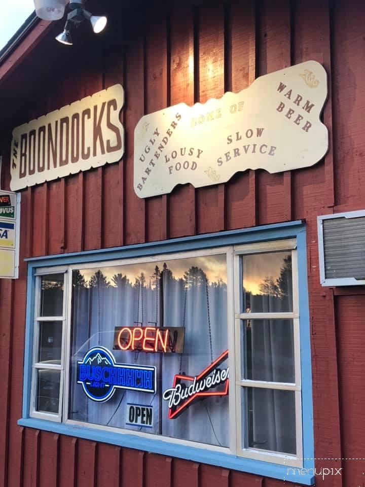 Boondocks - Monico, WI menu_pic