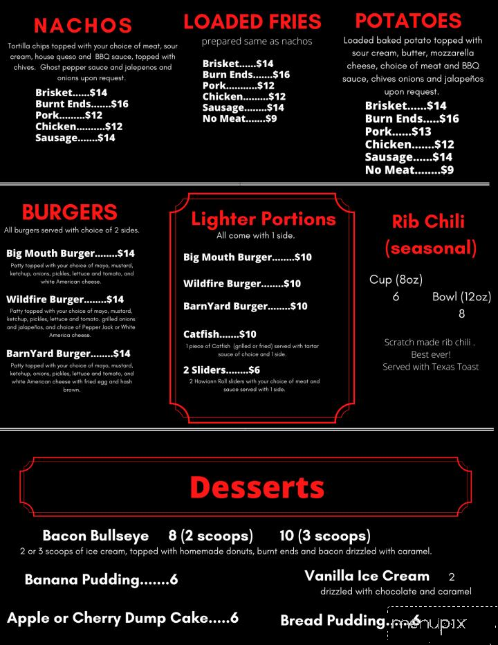 Hatchet House Bbque - Graham, TX menu_pic