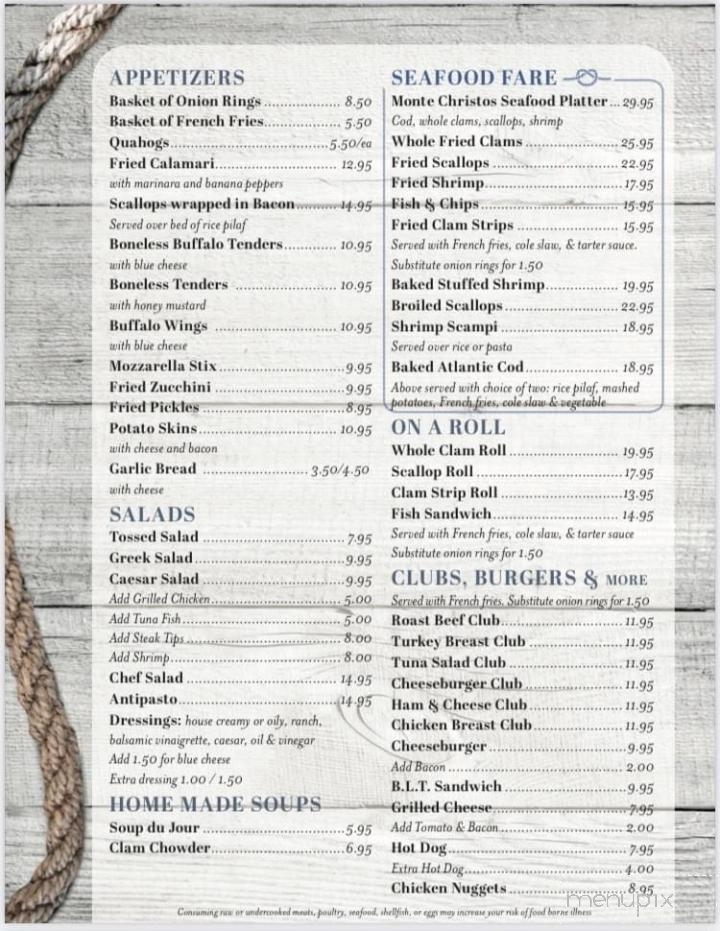 Monte Christos Restaurant - Manomet, MA menu_pic