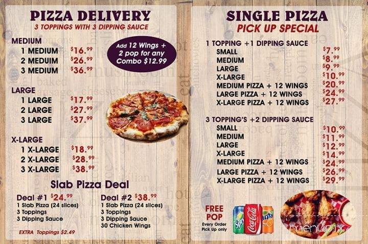 General Pizza & Wings - Hamilton, ON menu_pic