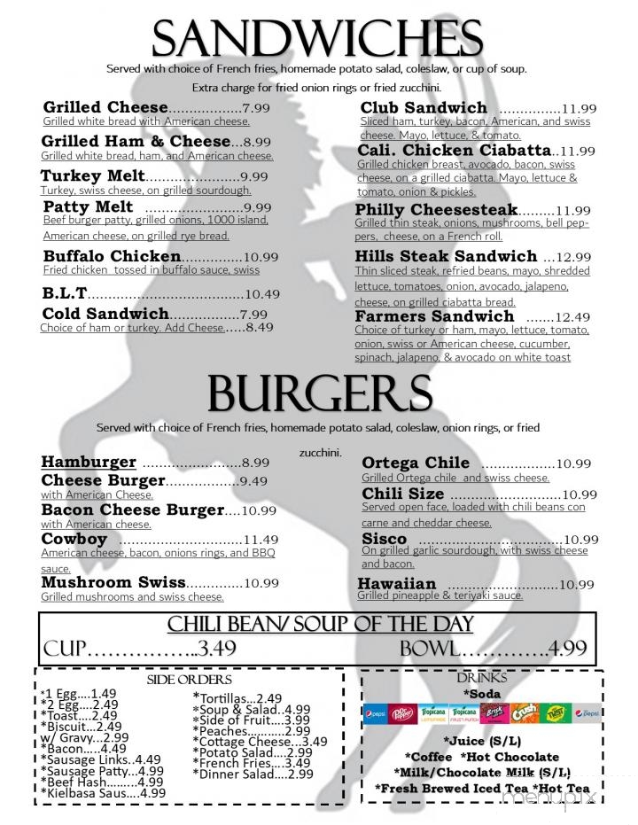 Hills Country Kitchen - Yucaipa, CA menu_pic