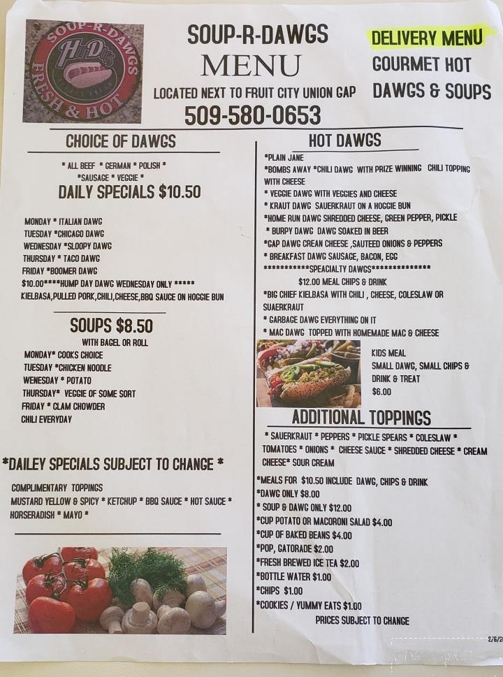 Soup-R-Dawgs - Union Gap, WA menu_pic