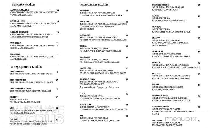 Samurai Sushi - Turlock, CA menu_pic