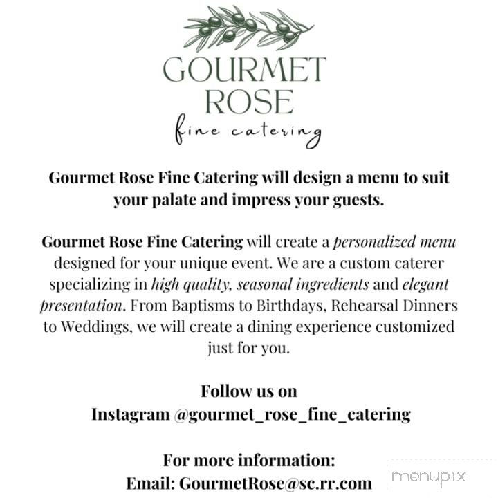 Gourmet Rose - Columbia, SC menu_pic