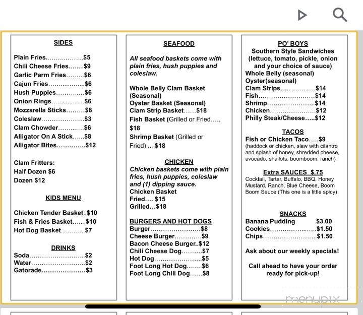 Coastal Cantina - Ashaway, RI menu_pic