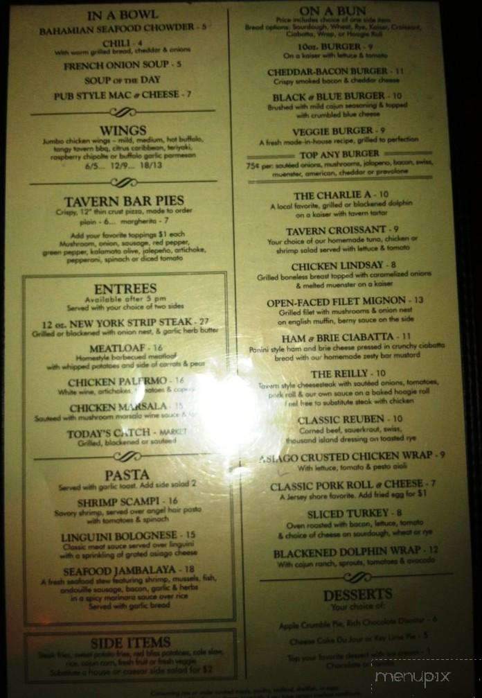 Carsons Tavern - Stuart, FL menu_pic