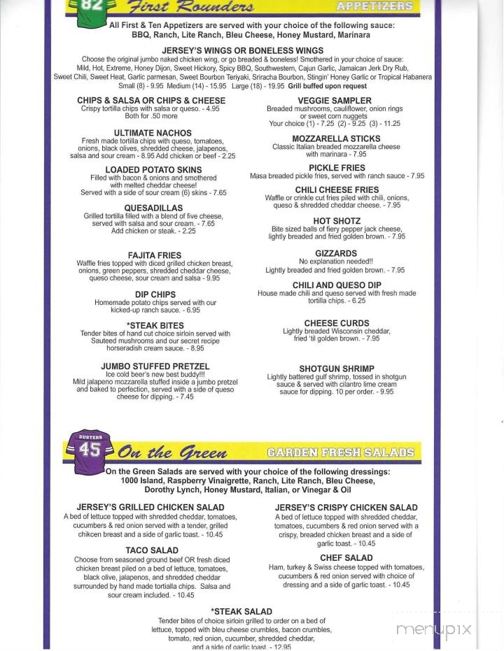 Jersey's Sports Bar & Grill - Kearney, NE menu_pic