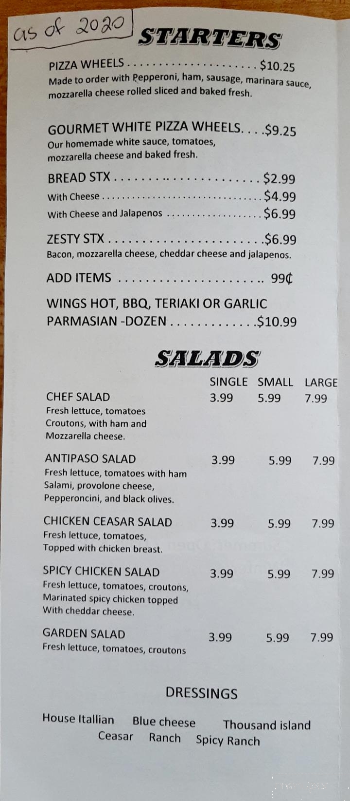 Pit Stop Pizza - Overgaard, AZ menu_pic