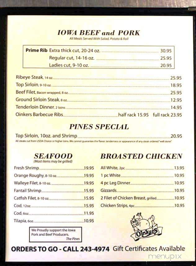 Oinkers Lounge and Grill - Atlantic, IA menu_pic