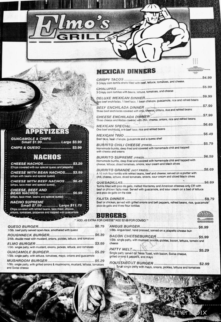 Elmo's Grill - West Columbia, TX menu_pic