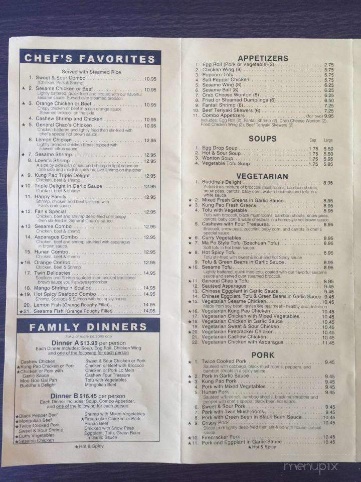Fan's Chinese Cuisine - Longmont, CO menu_pic