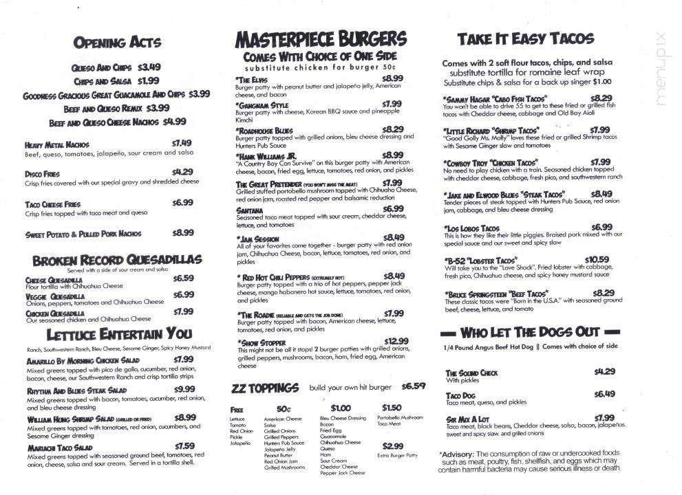 Flip Side Burgers and Tacos - Columbus, GA menu_pic