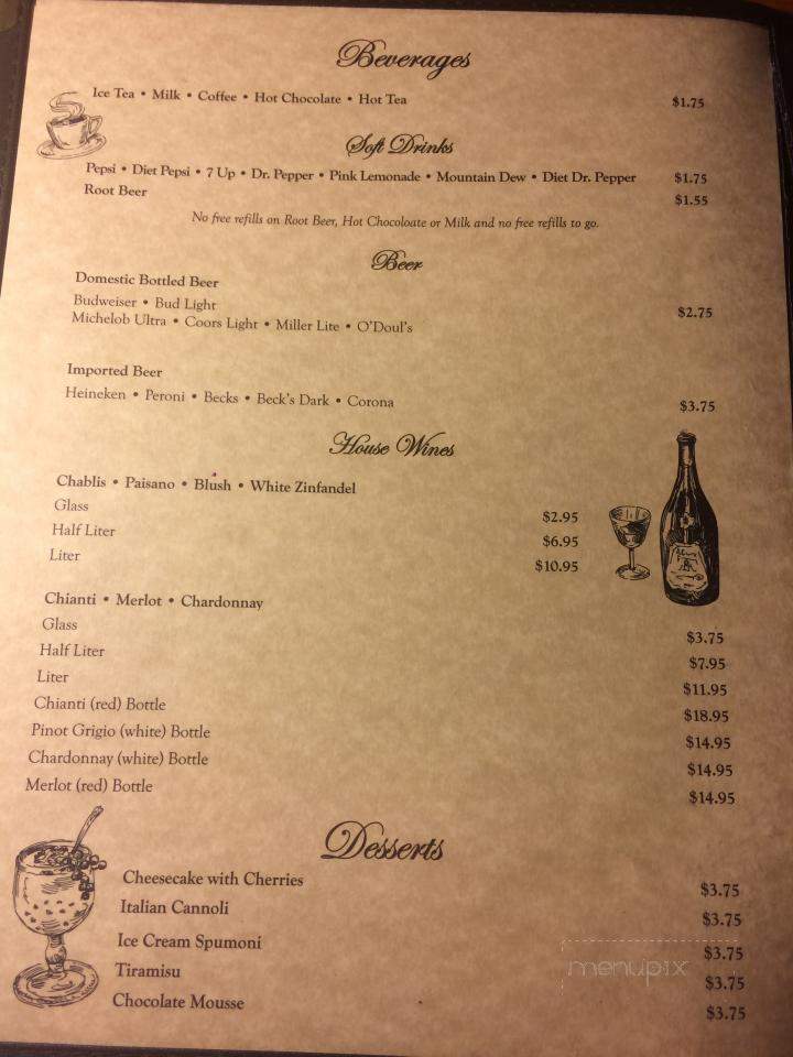 Giovanna's Italian Eatery - Madison, VA menu_pic