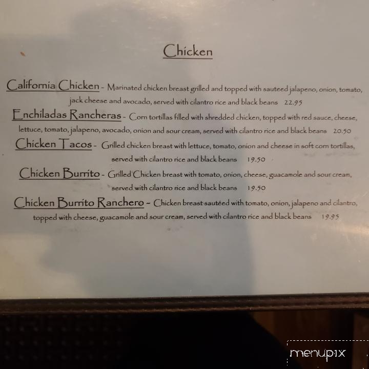 Cascada - Placerville, CA menu_pic