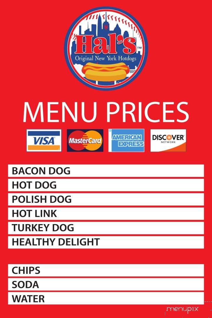 Hal's Original NY Hot Dog Cart Catering - Oakland, CA menu_pic