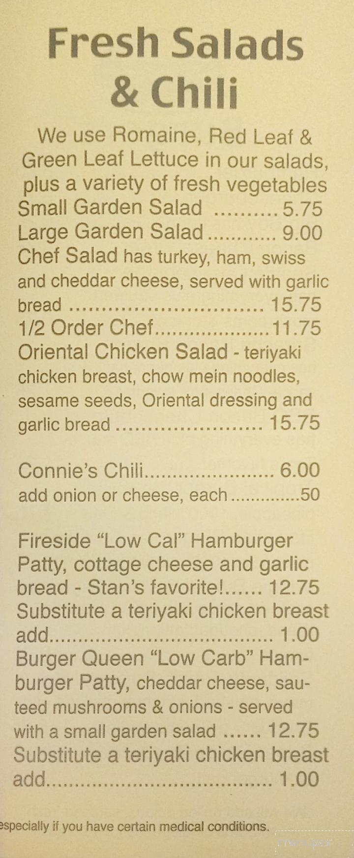 Burger Queen - Ketchikan, AK menu_pic