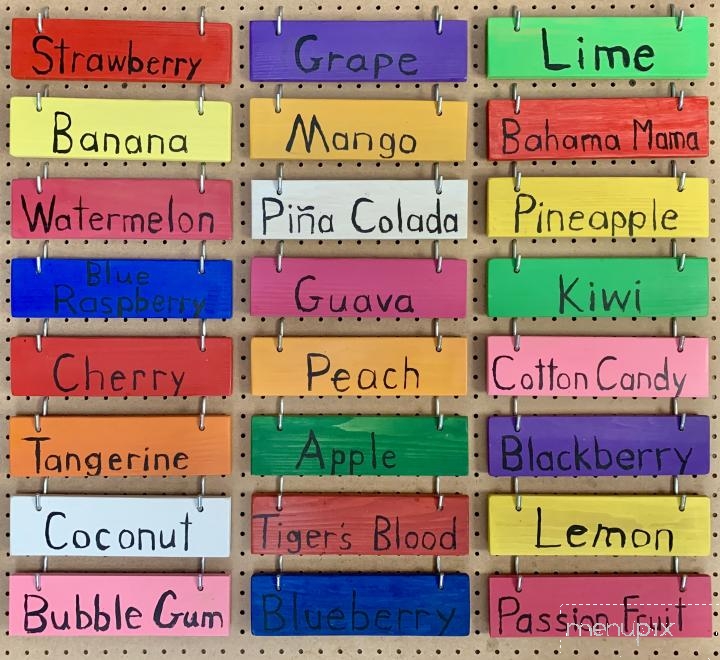 Peach Beach Shave Ice Shack - Cape Charles, VA menu_pic