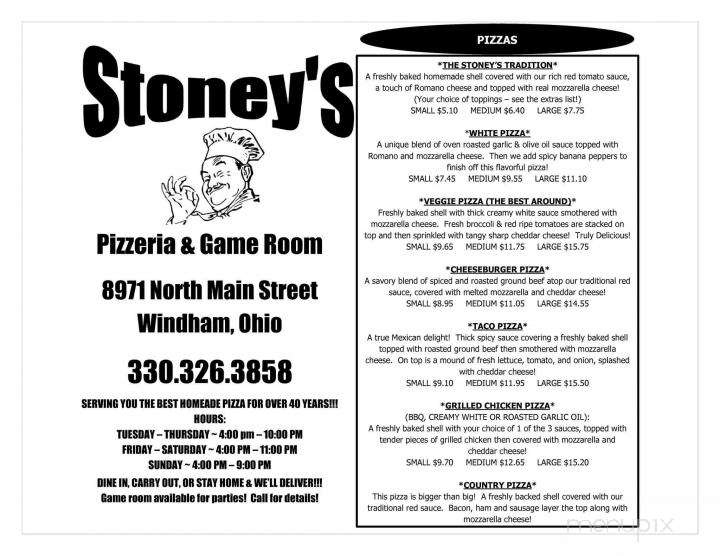 Stoney's Pizza - Windham, OH