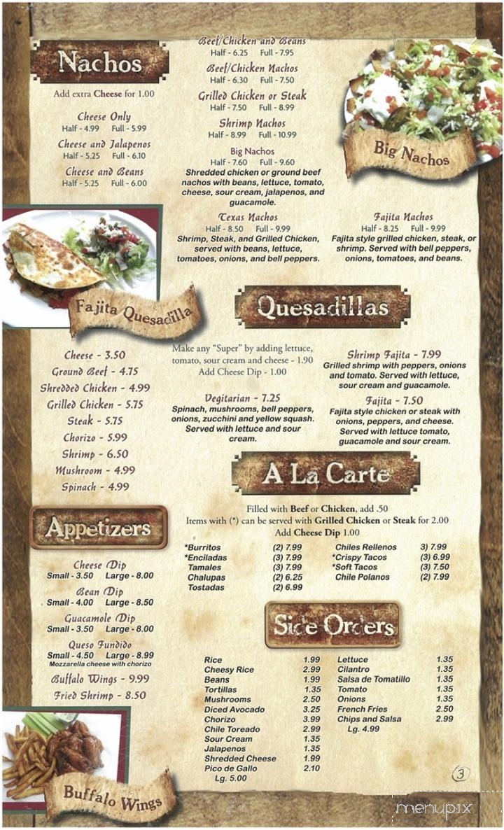 El Manzanillo - Highlands, NC menu_pic