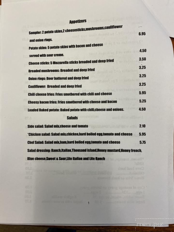Our Lakeside Diner - Buckeye Lake, OH menu_pic