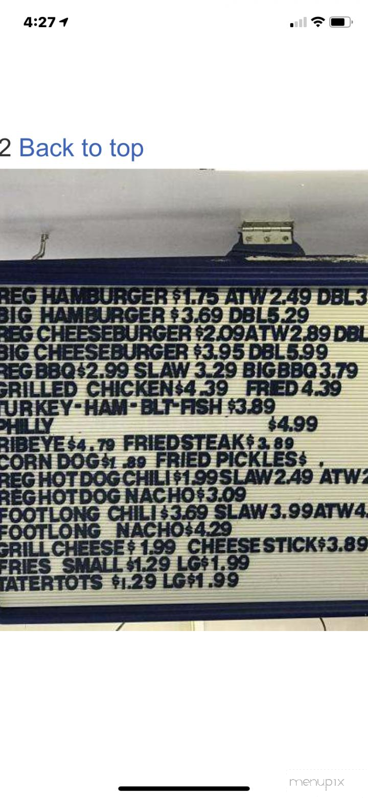 Frosty Inn Drive-In - Russellville, AL menu_pic