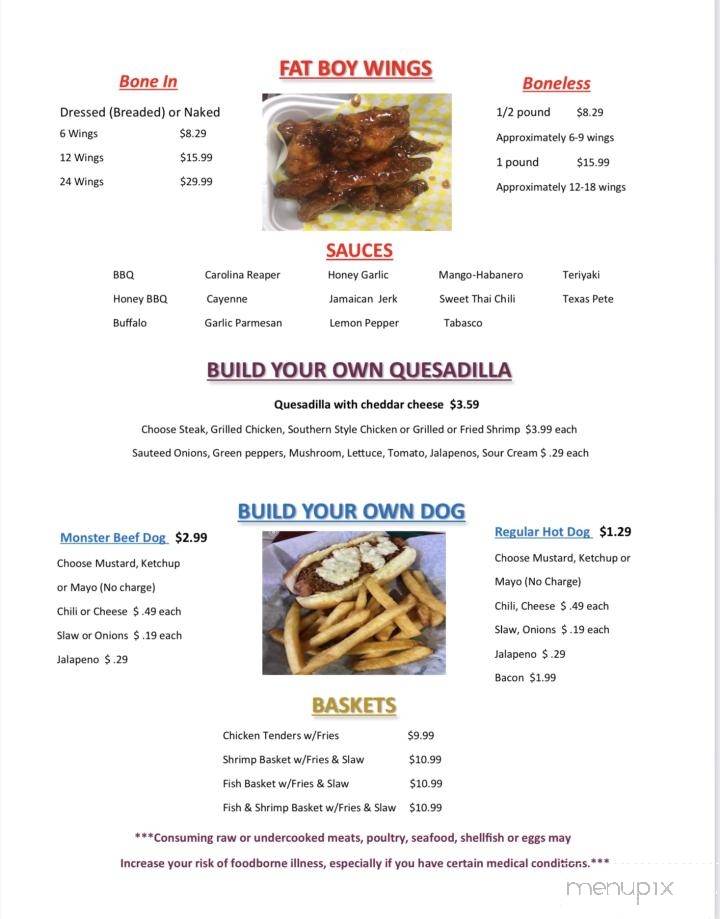 Jack's Burger Bar - Reidsville, NC menu_pic